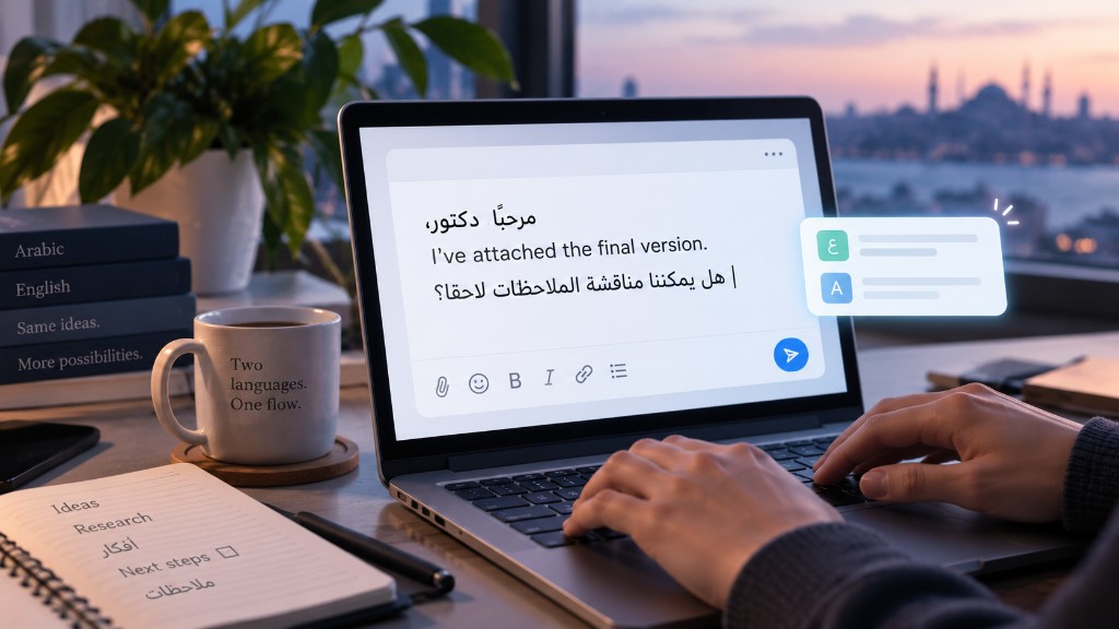 Arabic and English in the same field