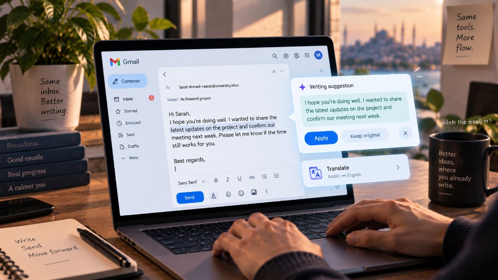 Finish the email in the inbox